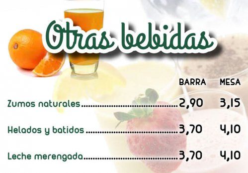 Otras bebidas